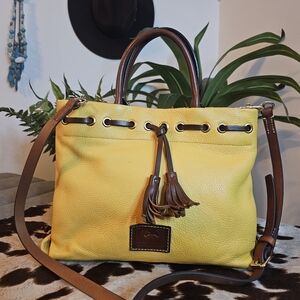 Dooney & Bourke Pebble Leather Tassel Tote